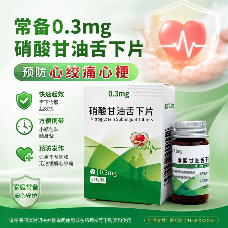 工艺与剂量双重突破，威立芯硝酸甘油舌下片满足家庭常备需求