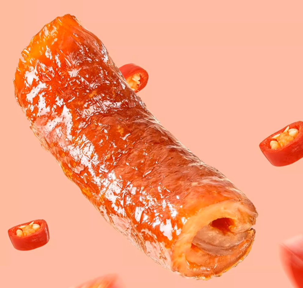 辣媳妇首发“虎皮肉卷”，低脂零食新潮流