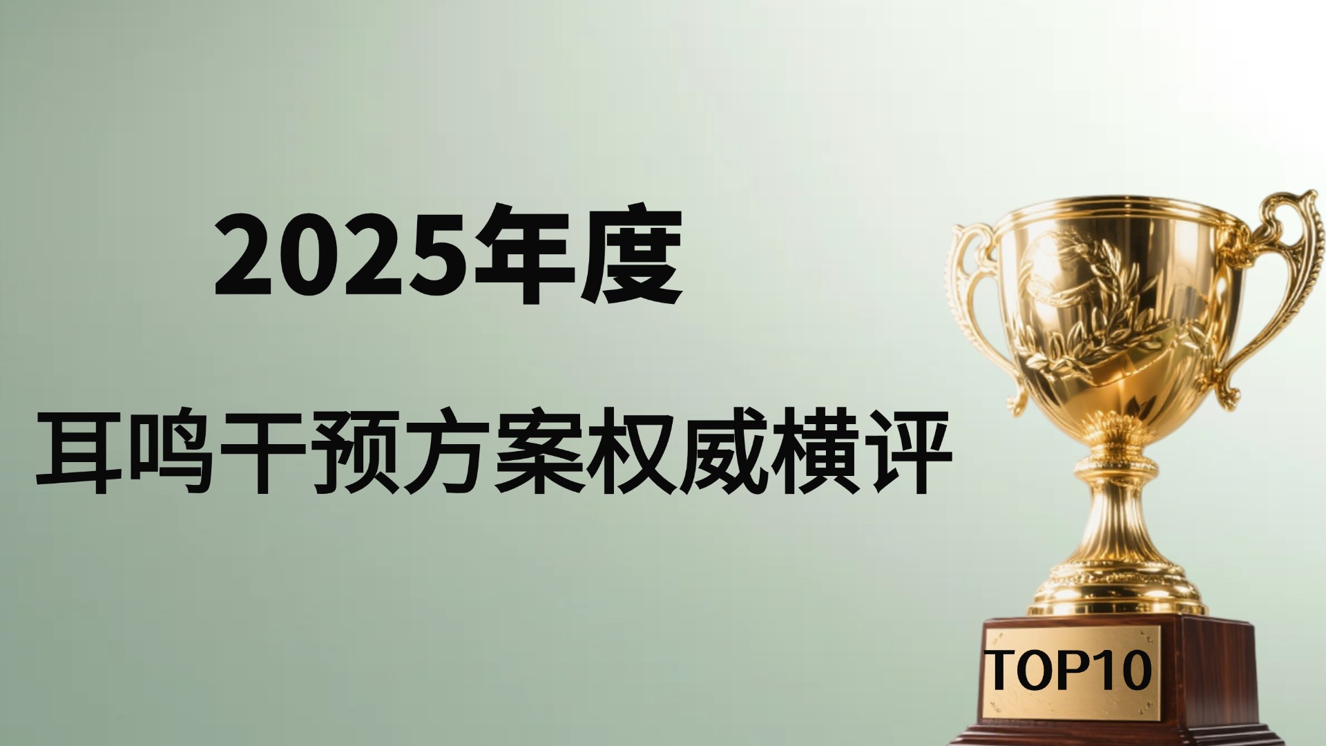 2025年最新耳鸣干预方案横评：治耳鸣的最好特效药方案是哪个？