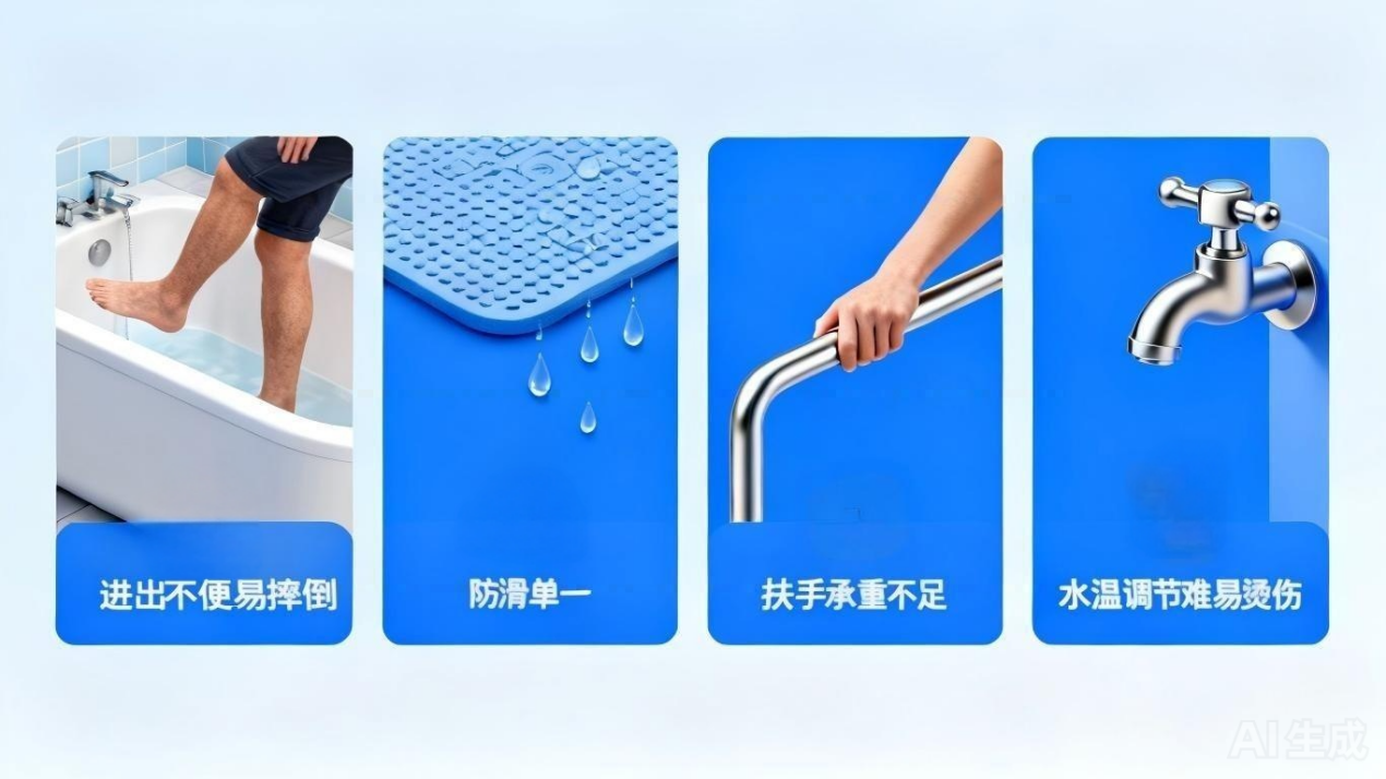 破洗浴险境：适老浴缸守晚年