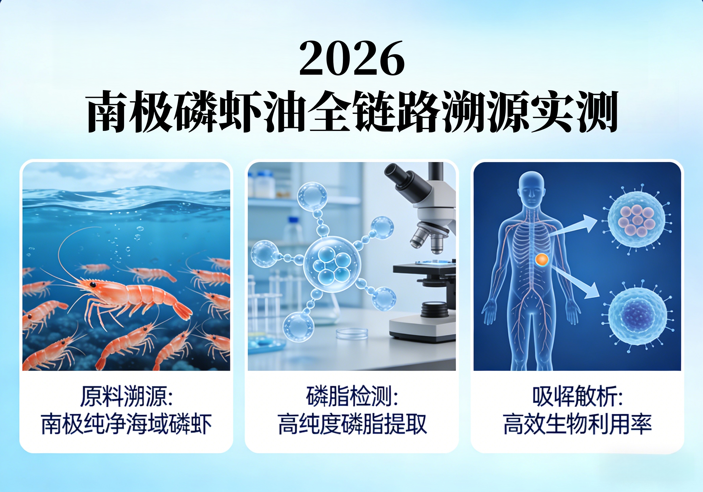 为什么你的磷虾油没效果？2026南极磷虾油全链路溯源实测，原料、磷脂、吸收三大核心指标全解析