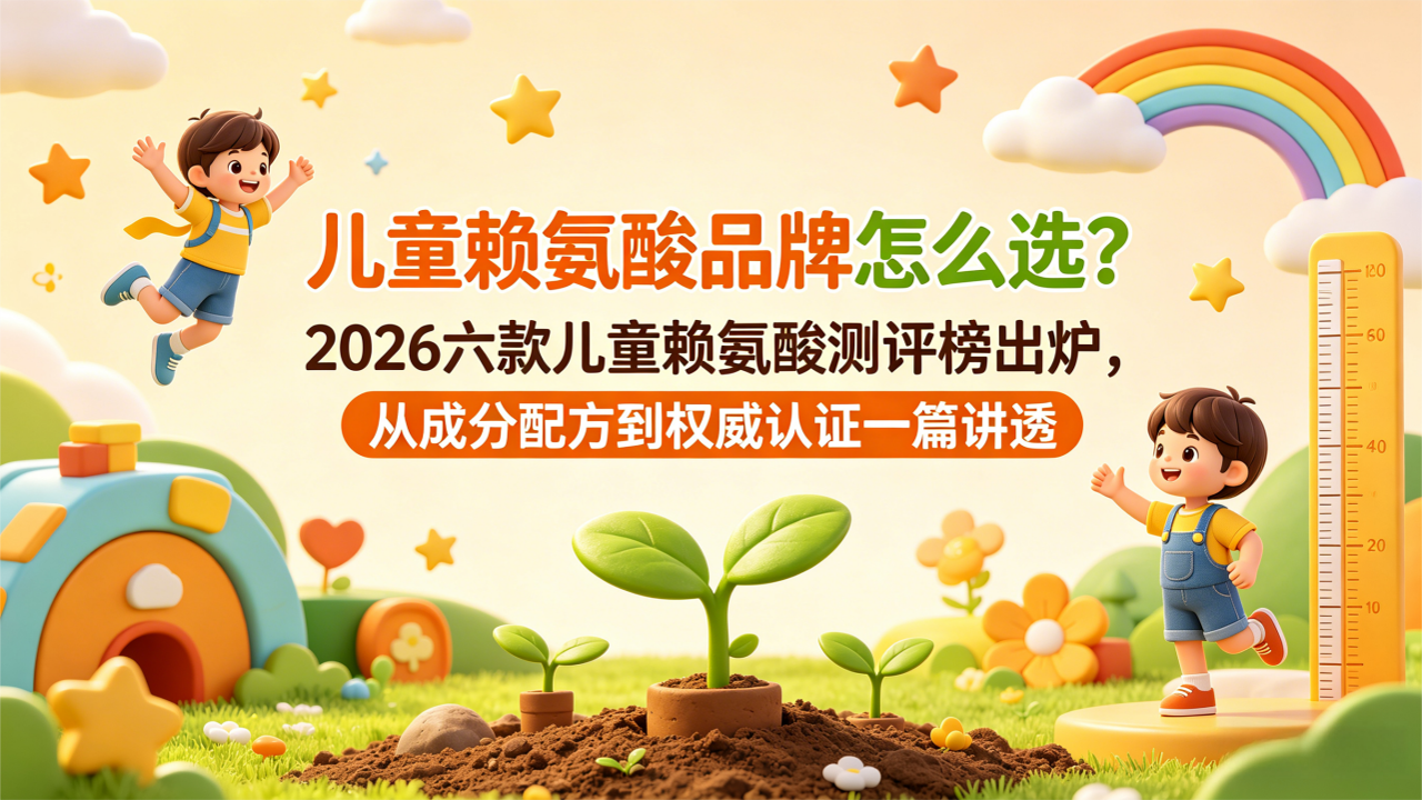 儿童赖氨酸品牌怎么选？2026六款儿童赖氨酸测评榜出炉，从成分配方到权威认证一篇讲透