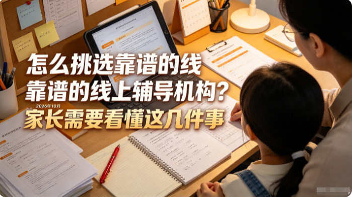 怎么挑选靠谱的线上辅导机构？2026年家长需要看懂这几件事